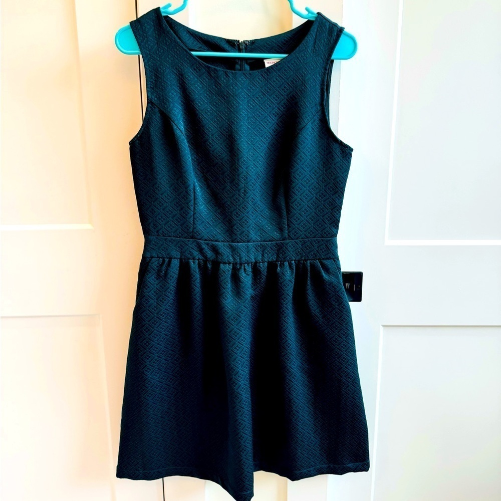 Cute Teal Merino Back Zip Cocktail Dress​​​​​